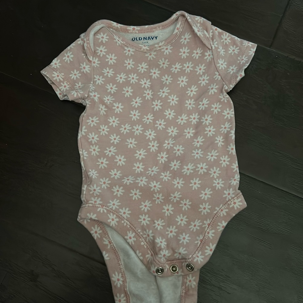 3-6 months old navy onesie